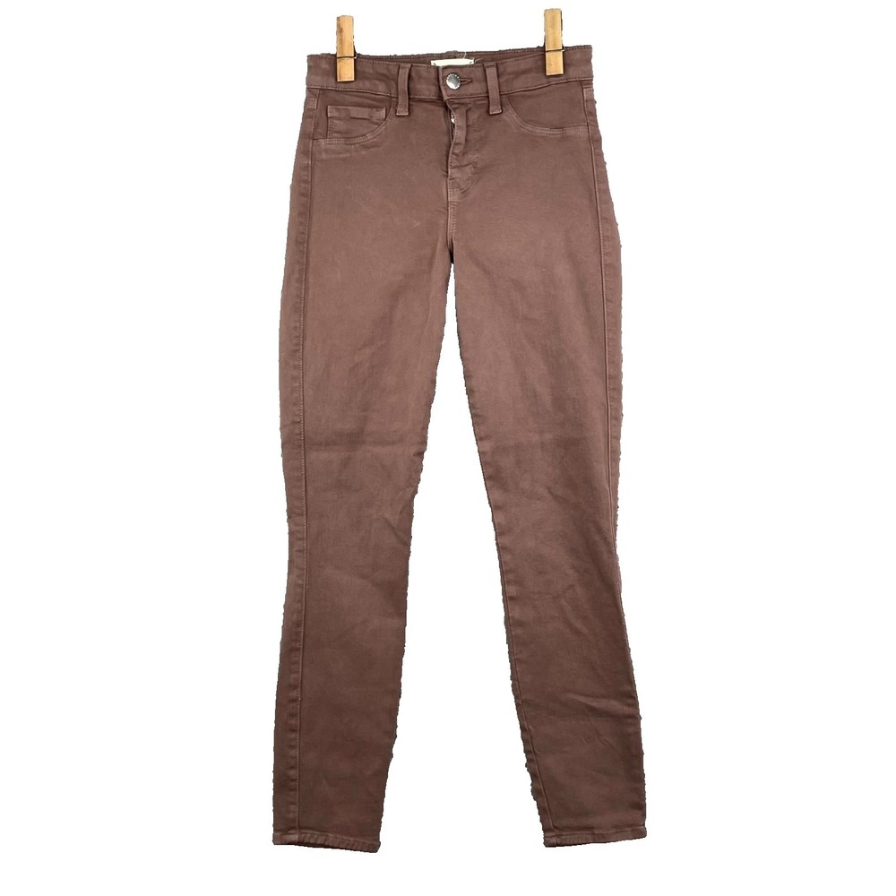L'agence Margot Cropped Skinny Jeans Womens 24x24.5* Pine Bark Denim High Rise